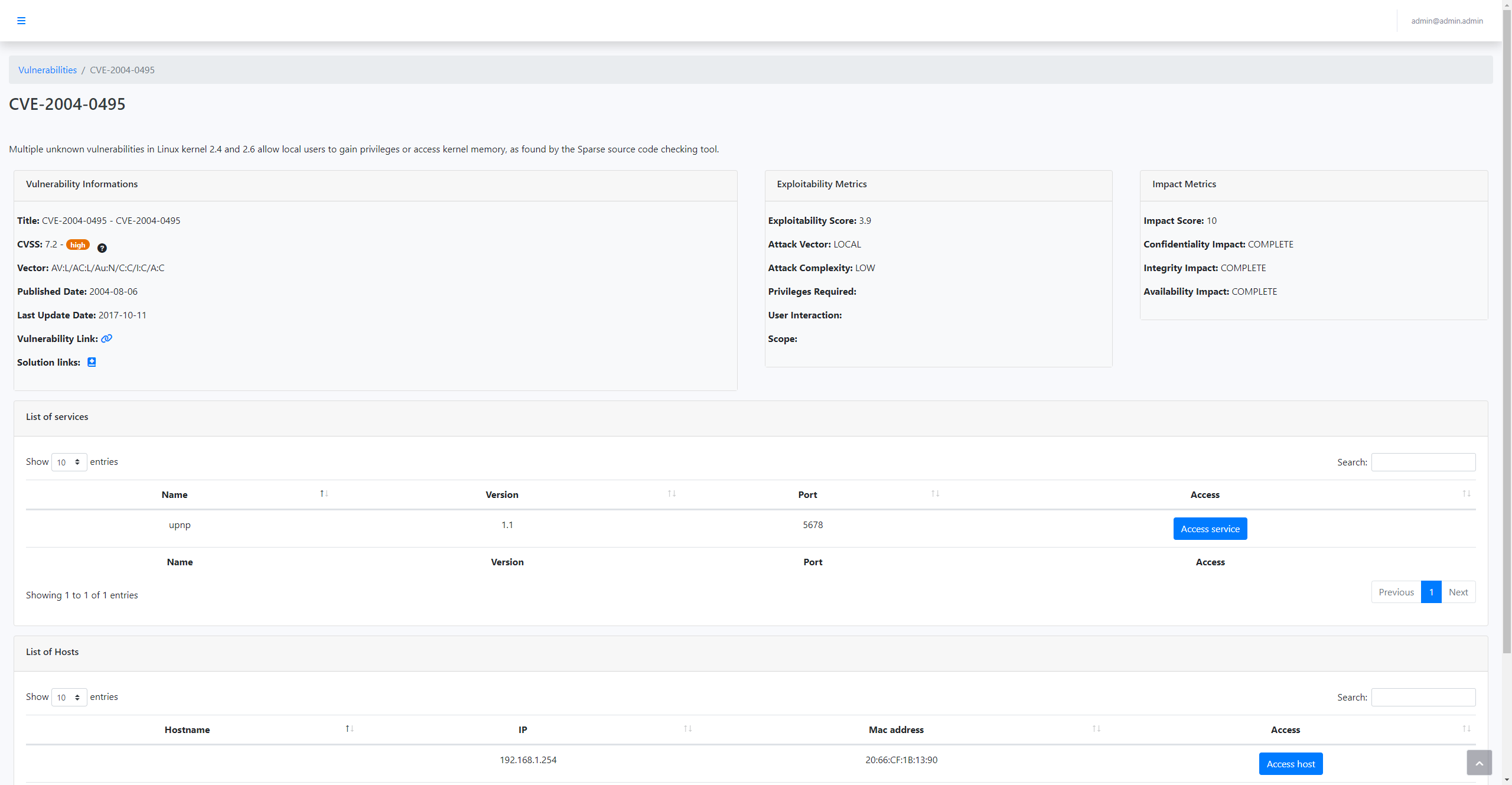 Cegabox Vulnerability Details